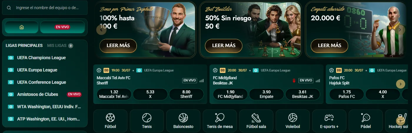 Apuestas deportivas Cashed casino